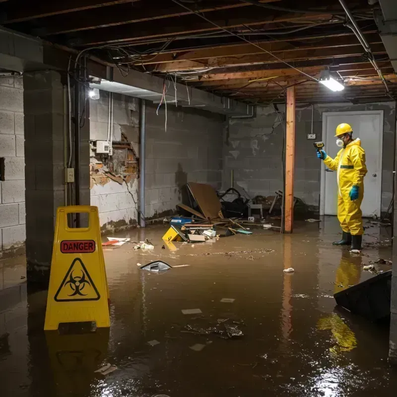 Flooded Basement Electrical Hazard in Crescent Springs, KY Property