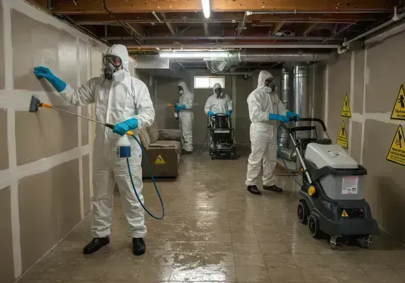 Basement Moisture Removal and Structural Drying process in Crescent Springs, KY